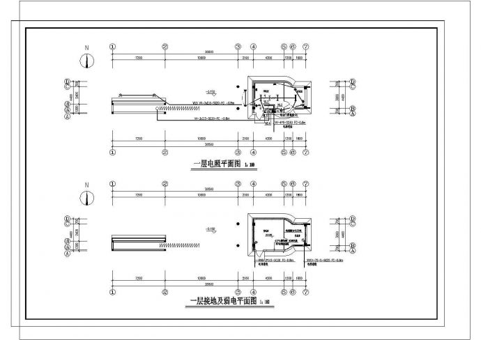 传达室电气设计图.cad_图1