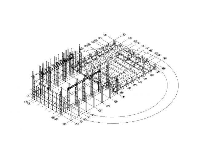 厂房设计_某工厂主厂房钢结构建筑设计CAD图_图1