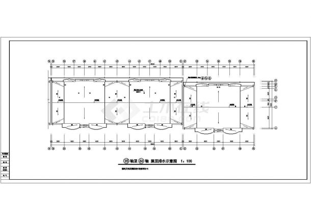 【杭州】某开发新村多层住宅楼建筑施工设计cad图(含屋顶排水示意图)-图二