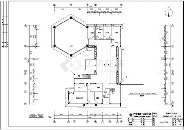 某住宅小区（一期）幼儿园强弱电设计.cad-图一