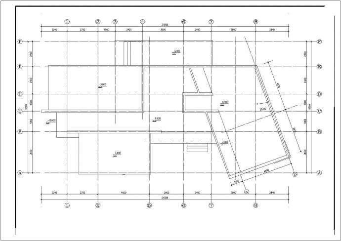 扬州市二层现代风格别墅施工图含效果图_图1