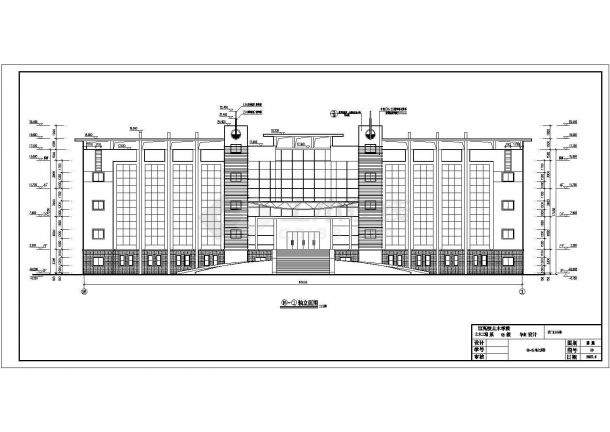 土木工程毕业设计_办公楼设计_某3611.42平米带构架层办公楼毕业设计方案CAD图纸-图一