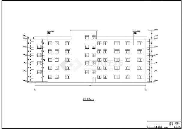 土木工程毕业设计_办公楼设计_【5层】5324平米钢框架办公楼毕业设计方案CAD图纸-图一