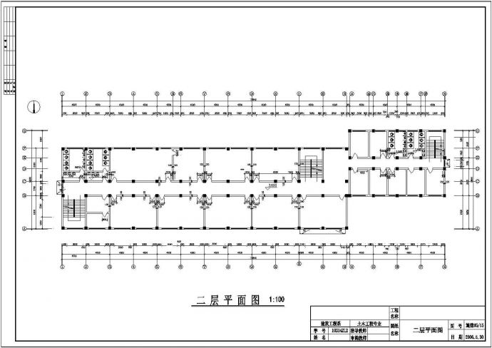 3969平米四层局部三层教学楼（电算、建筑、结构图、答辩PPT）.dwg_图1