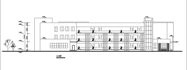 3层3242平米幼儿园教学楼建筑设计施工cad图纸-图二