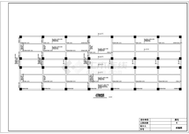 土木工程毕业设计_办公楼设计_【6层】一字型框架结构办公楼毕业设计详细CAD图纸-图二