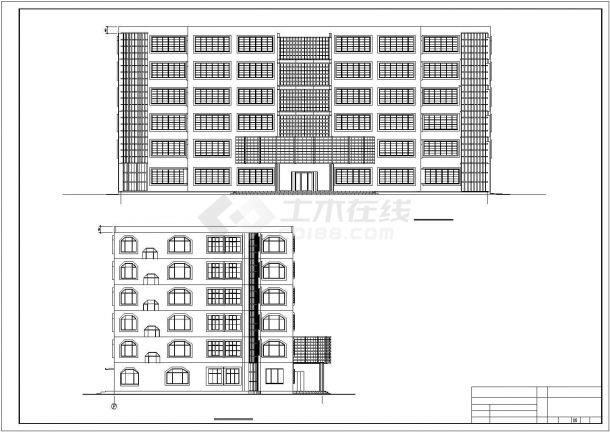 土木工程毕业设计_办公楼设计_6层6600平米公司办公楼建筑毕业设计详细CAD图纸-图二