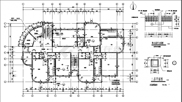 5层2895平方米幼儿园教学楼建筑设计施工cad图纸-图一