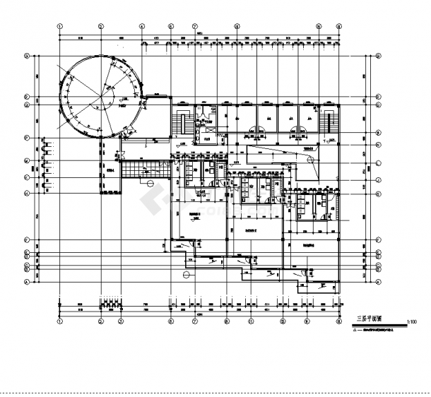 3层2503平方米幼儿园综合楼建筑设计施工cad图纸-图一