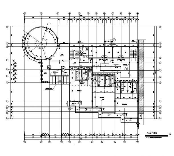 3层2503平方米幼儿园综合楼建筑设计施工cad图纸-图二