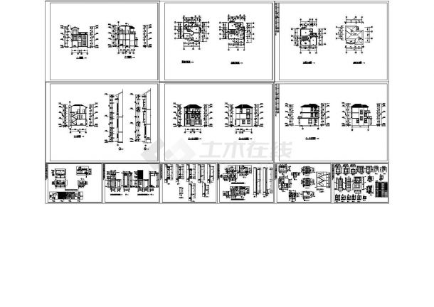 某地区别墅建筑结构CAD设计施工图-图一