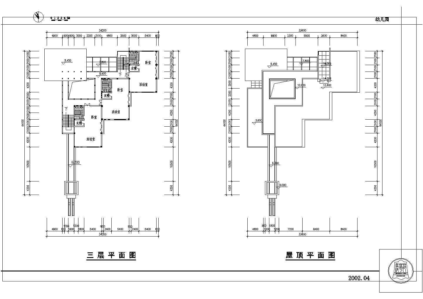 长沙某幼儿园CAD详细大样设计建筑图