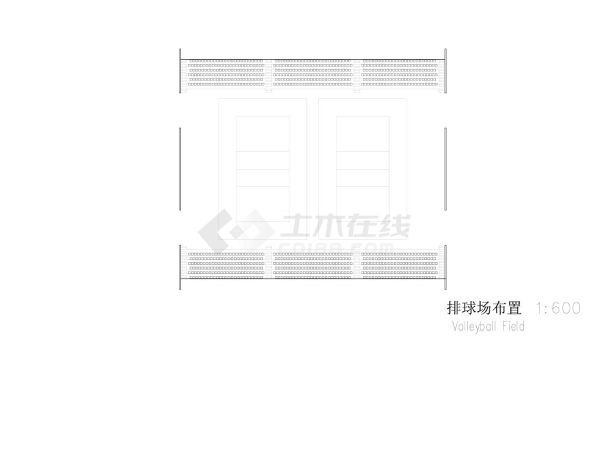 某地多层体育馆球场布置图-图一