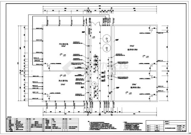 某地区某给水处理厂工艺设计详细方案CAD图纸-图二