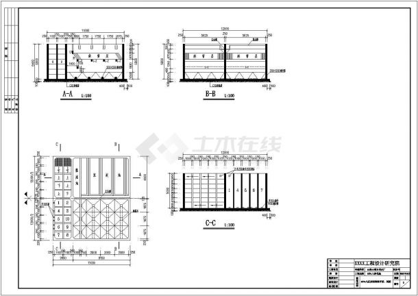 某地区400t_h给水厂工艺全套设计详细方案CAD图纸-图一