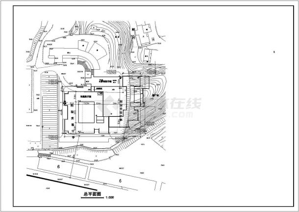 某中学教学楼方案规划CAD详图-图二