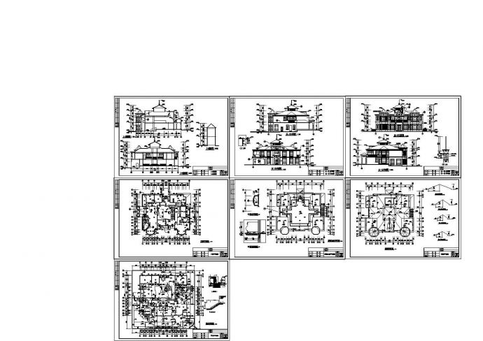 某豪华三层别墅建筑设计施工图纸_图1