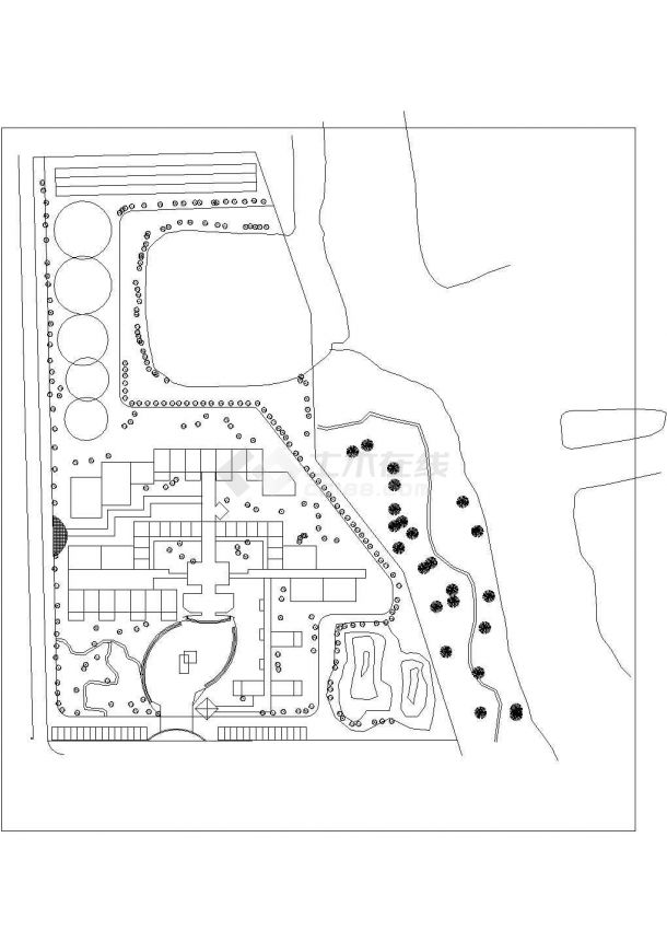 某湖州幼儿园CAD详细设计总平面图纸-图一