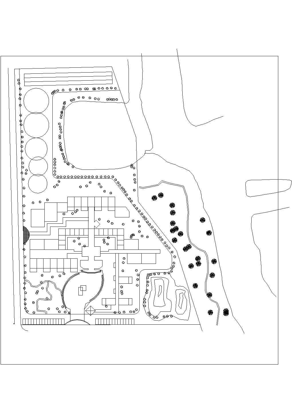 某湖州幼儿园CAD详细设计总平面图纸