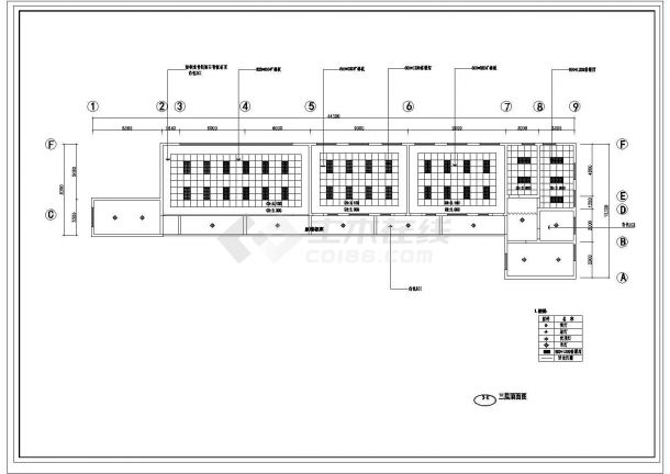 某学校室内装饰CAD设计详细施工图纸-图二