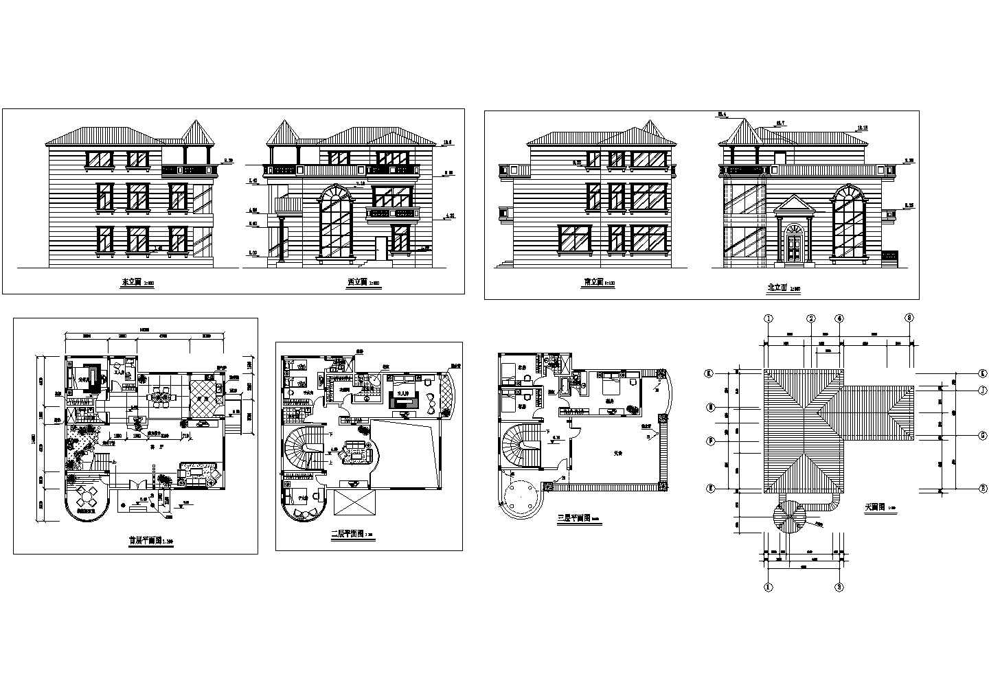 经典别墅建筑设计方案图