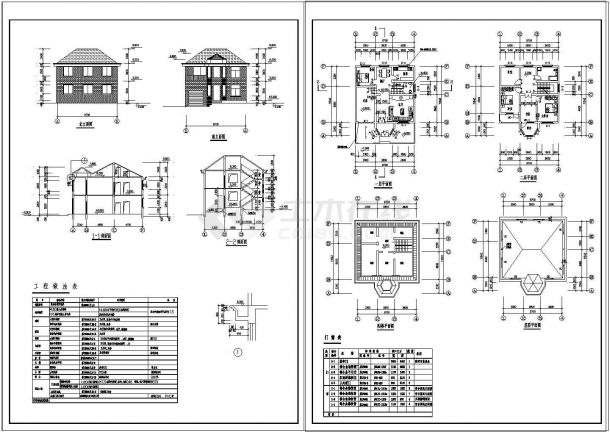 某经典别墅建筑设计CAD施工图-图一