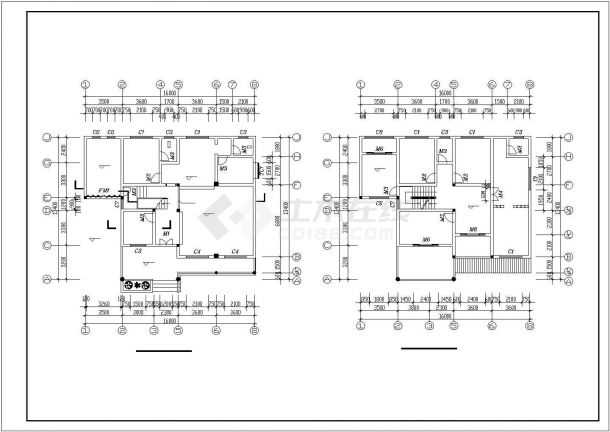 某别墅平立剖面以及屋顶详细设计施工总图-图一