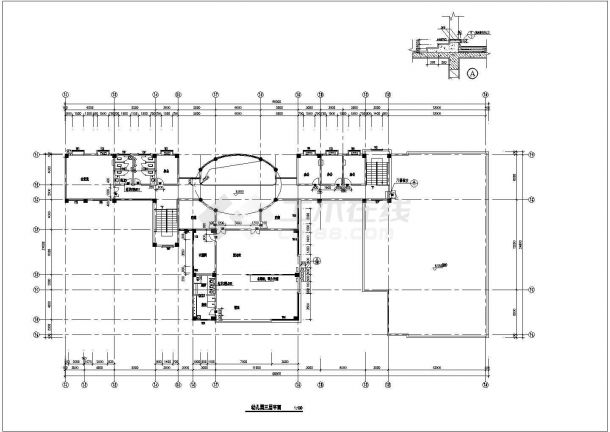 某幼儿园全套建筑CAD平面设计详细图-图二