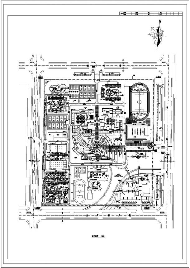 某学校CAD景观绿化规划设计平面图-图一