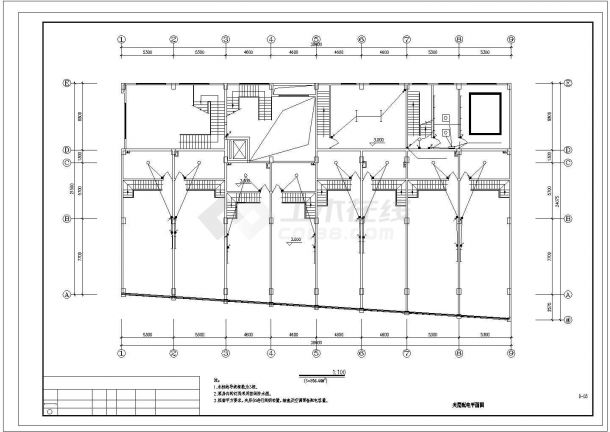 河南八层商住楼电气建筑施工设计方案图-图一