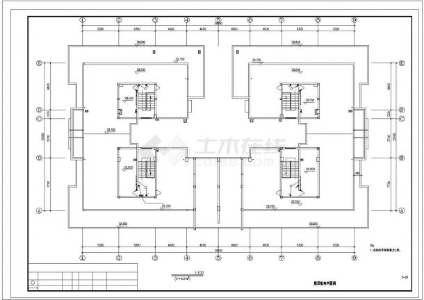 河南八层商住楼电气建筑施工设计方案图-图二