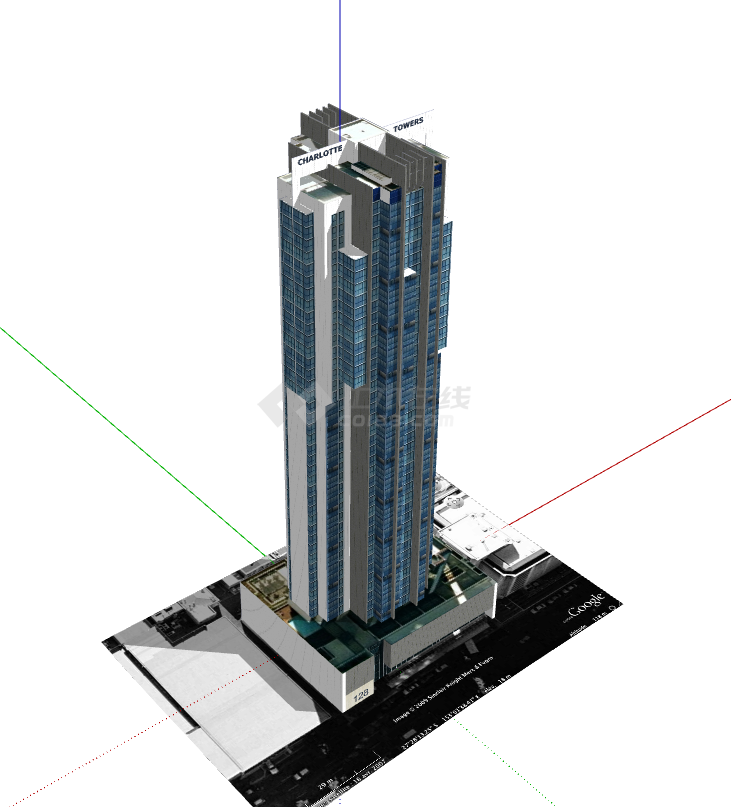 中国东芝电脑城建筑su模型-图一
