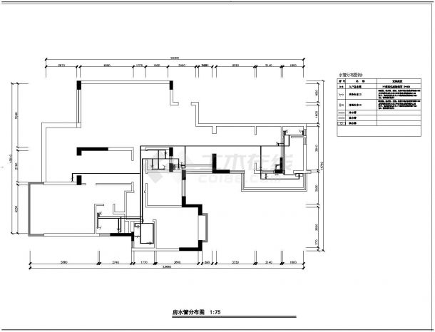 电梯洋房新中式风格三居室样板间装修施工图-图二