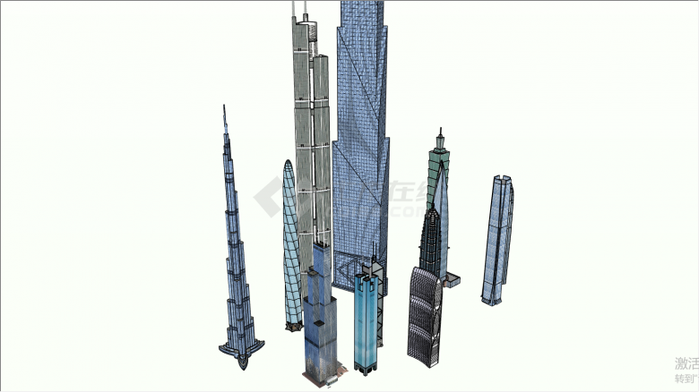 世界著名超高层建筑su模型-图二