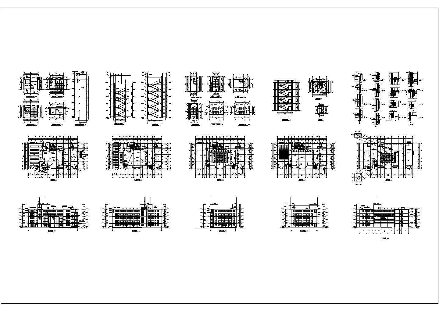 某校图书馆方案CAD详细设计完整施工图