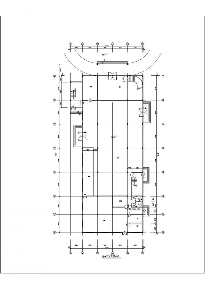 某食堂全套CAD设计建筑施工图_图1