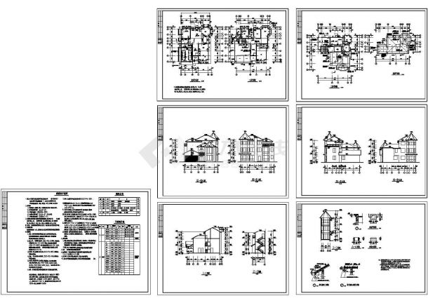 某地区别墅建筑设计CAD施工图（含设计说明）-图一