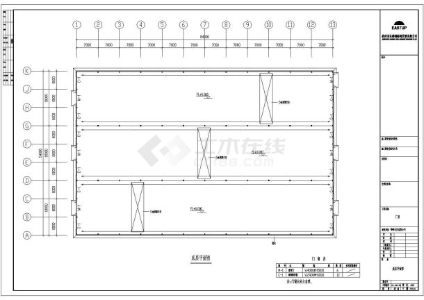 厂房设计_坤锋石业有限公司厂房设计CAD施工图-图二