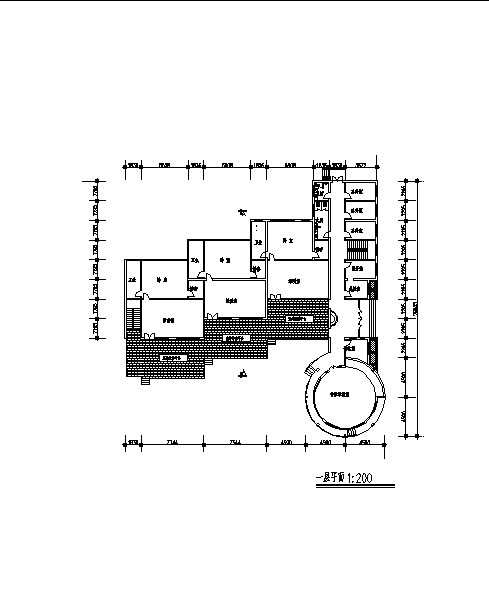 江阴2层幼儿园教学楼建筑设计施工cad图纸-图二
