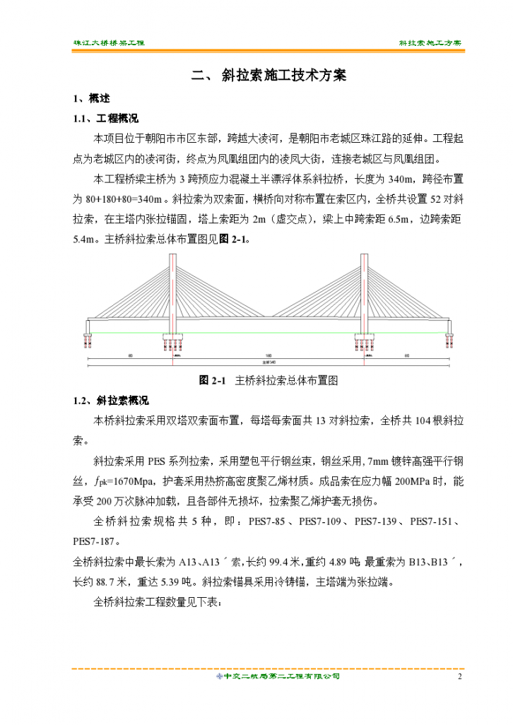 珠江大桥斜拉索施工方案.word-图二