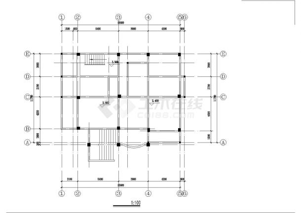 【无锡市】某四层错层别墅建筑结构施工cad图纸，共20张-图一