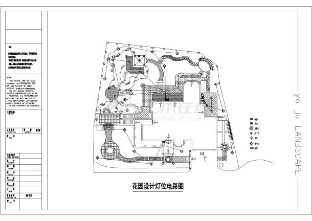 棕榈泉别墅区庭院绿化规划设计cad全套方案图纸（标注详细）-图二