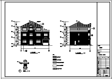 别墅设计_某三层简约风格新农村独栋别墅建筑施工cad图，含效果图-图一