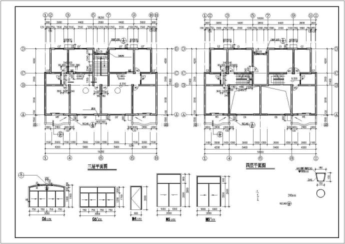 某大型多层住宅建筑施工cad图纸_图1