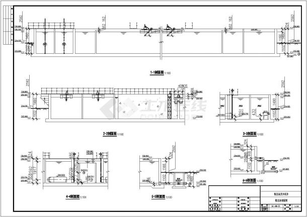 某地区Carrousel氧化沟及污泥泵房设计详细方案CAD图纸-图二