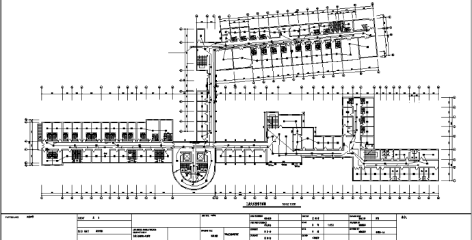 6层医院病房楼电气消防系统设计施工cad图纸_图1