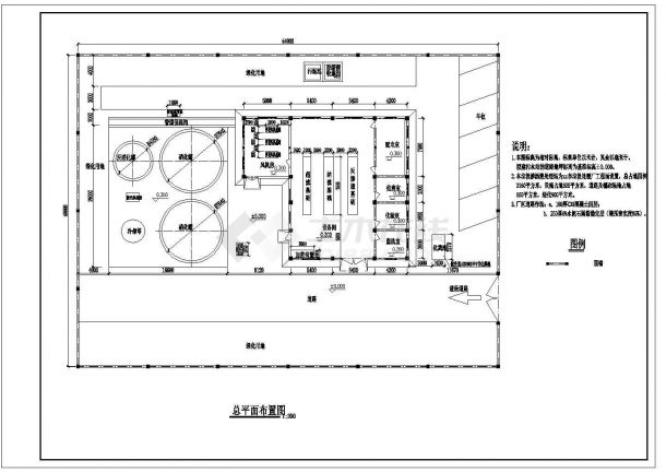 某地区垃圾渗滤液处理MBR工艺全套设计详细方案CAD图纸-图二