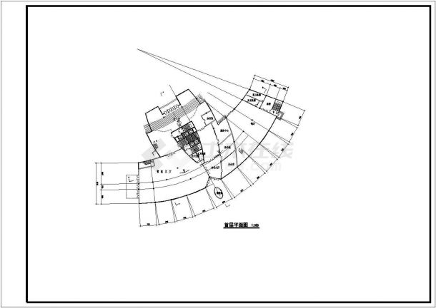 建筑施工_某电信枢纽大楼设计CAD图-图一