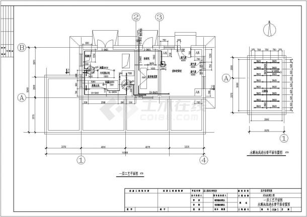 某地区医院污水处理工程设计详细方案CAD图纸-图二