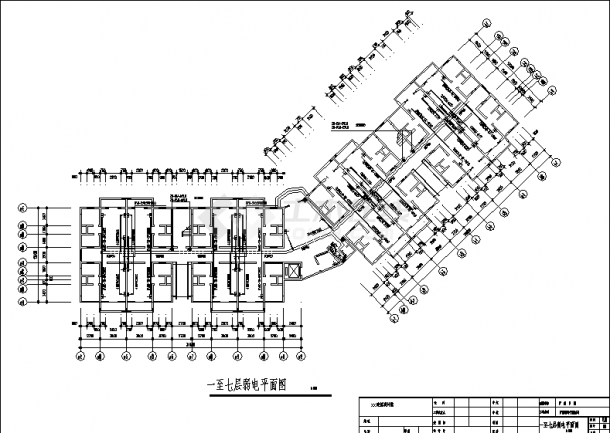 7层V型西南医院单干楼及车库电气系统设计施工cad图纸-图二